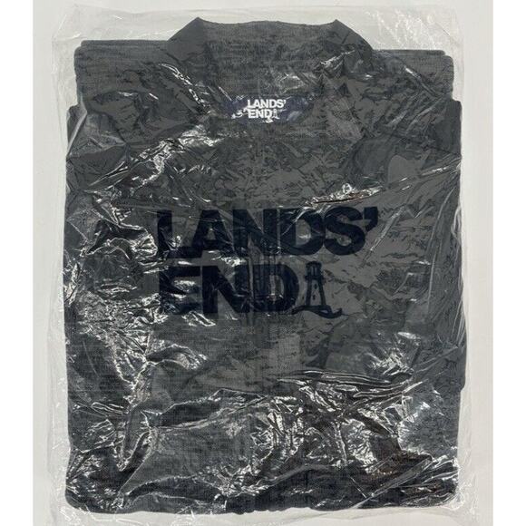 NEW Lands End Mens Hybrid Sweater Fleece Vest Dark Charcoal Heather Large 42-44 - Picture 7 of 8